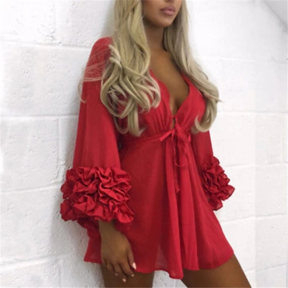 Red Sheer Robe